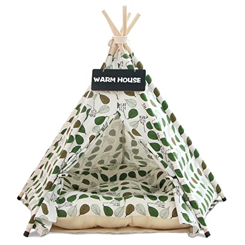 Tipi Zelt fur Hunde und Katzen,Pet Tipi Hunde-Katzenbett mit Kissen, Luxery Hundezelte Hundehöhle und Haustierhäuser mit Kissen und Tafel Tipi Zelt fur Hunde und Katzen,Pet Tipi Hunde-Katzenbett mit Kissen, Luxery Hundezelte Hundehöhle und Haustierhäuser mit Kissen und Tafel von NUKied