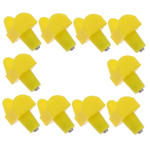 NULYLU 10 Stück Hühnertränke Gelb Geflügel Trinken Hühnerwasserspender PVC Wachteltränke Stahl NULYLU 10 Stück Hühnertränke Gelb Geflügel Trinken Hühnerwasserspender PVC Wachteltränke Stahl von NULYLU