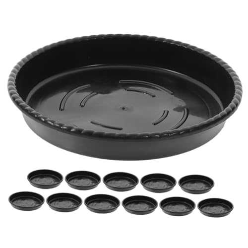 NULYLU 12 Stück Blumentopfuntersetzer Robuste Plastiktropfschalen für Innen und Außenpflanzen mit Wasserreservoir für Automatische Bewässerung Pflegeleicht NULYLU 12 Stück Blumentopfuntersetzer Robuste Plastiktropfschalen für Innen und Außenpflanzen mit Wasserreservoir für Automatische Bewässerung Pflegeleicht von NULYLU