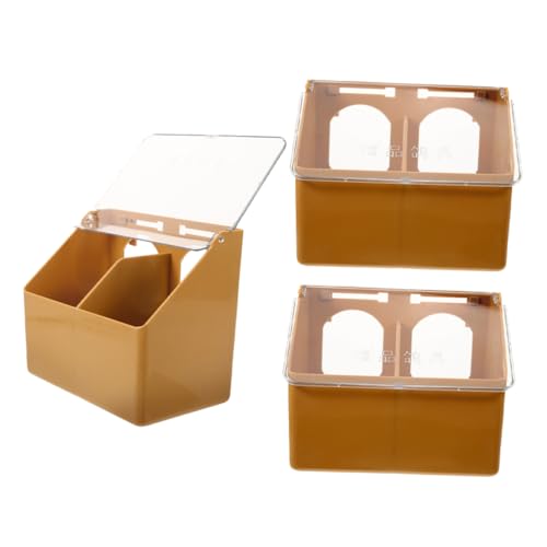 NULYLU 3St Doppelloch-Hängebox Futternapf für Tauben Kleiner Futterautomat vogelfutterspender Vogelfutterstation Futterhäuschen für Papageien Sittichfutter für Vogelkäfig Plastik Coffee NULYLU 3St Doppelloch-Hängebox Futternapf für Tauben Kleiner Futterautomat vogelfutterspender Vogelfutterstation Futterhäuschen für Papageien Sittichfutter für Vogelkäfig Plastik Coffee von NULYLU