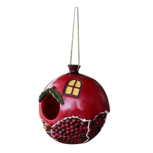 NULYLU Vogelhäuschen Zum Aufhängen Aus Kunstharz Vogelnest für Den Außenbereich Granatapfel Natürliches Vogelhäuschen Elegantes Design NULYLU Vogelhäuschen Zum Aufhängen Aus Kunstharz Vogelnest für Den Außenbereich Granatapfel Natürliches Vogelhäuschen Elegantes Design von NULYLU