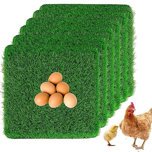 6 Stück Hühner Nistkasten Pads,30x30x2.5cm Tragbare Waschbare Wiederverwendbare Hühnerstreu-Matten, Legenester für Hühner für Hühnerstall, Geflügel, Nistkästen und Enten von NUMAD