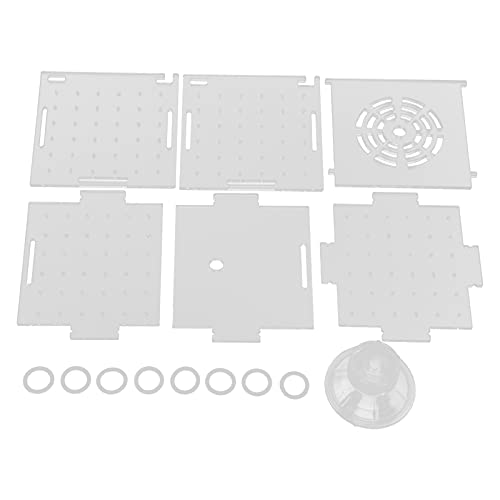 Fisch Isolierbox Aquarium Babyfische Zuchtbox Zuchtbecken für Fischbabys Garnelen (Single Mini 8 * 8 * 8) von NUMNBE