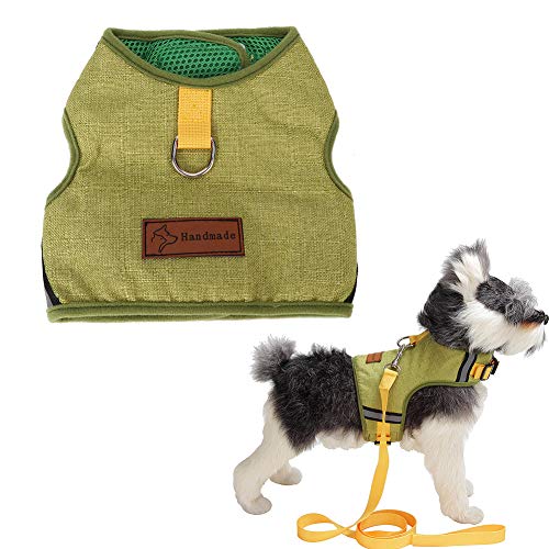 Haustier atmungsaktives Traktionsseil Set Safe Design Dog Cat Kabelbaum Langes Dienst Zeit Orange Green S M l (M) von NUMNBE
