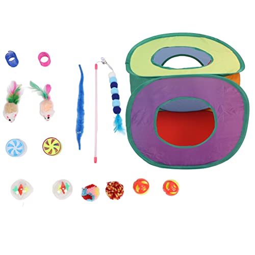 NUMNBE 15pcs Cat Toy Set Interactive Tent Ball Springs Funny Kätzchen Spielzeugsortiment - Safe und lustige Spielsachen für Katzen und Kätzchen NUMNBE 15pcs Cat Toy Set Interactive Tent Ball Springs Funny Kätzchen Spielzeugsortiment - Safe und lustige Spielsachen für Katzen und Kätzchen von NUMNBE