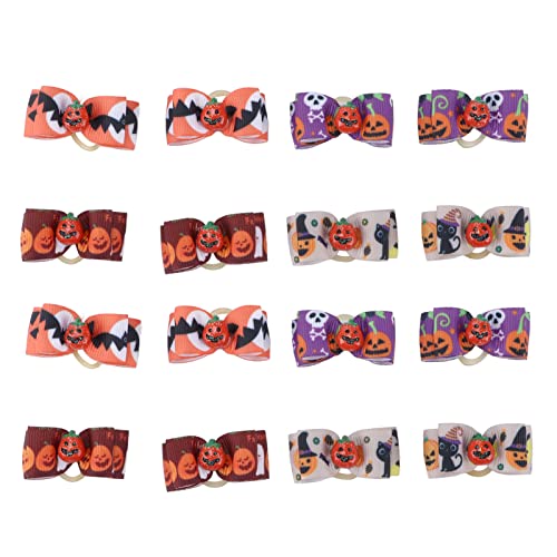 NUMNBE 16pcs Hundehaarbögen niedliche Mischfarben Haustier Bowknot -Kopfschmuck mit Gummiband für Halloween NUMNBE 16pcs Hundehaarbögen niedliche Mischfarben Haustier Bowknot -Kopfschmuck mit Gummiband für Halloween von NUMNBE