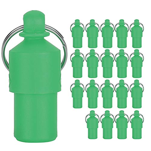NUMNBE 20pcs Antilost Pet Tag Dog Cat Id Name Adressetikett Aufbewahrungslager Fassrohr Anhänger für Haustiere (Green) von NUMNBE