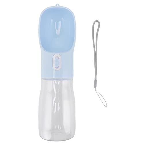 NUMNBE 400 ml Hundewasserflasche Lebensmittelqualität und lecker Wasser sparter tragbarer Hundewasserschüssel -Spender mit Lanyard für den Außengebrauch (Blue) von NUMNBE