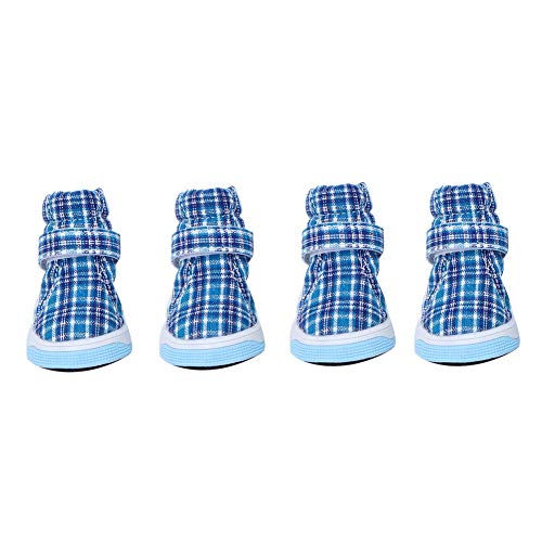 NUMNBE Blau Nicht -Slip -Haustier -Hund weiche Stoff Sport Schuhe im Freien atmungsaktive Welpen Sneaker Blau Haustier Sportschuhe für niedliche Hunde (3 Size) von NUMNBE