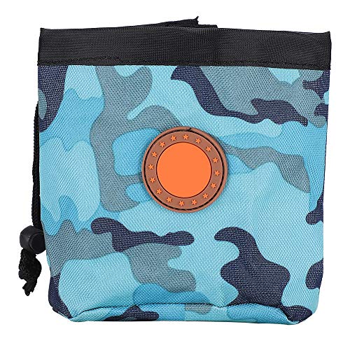 NUMNBE Haustierhund Welpe Beutel Walking Food Snack Bag Training Taille Aufbewahrung Halten Sie Taschen für Outdoor -Aktivitäten Blau gelb Camo (Einheitliche Größe) von NUMNBE