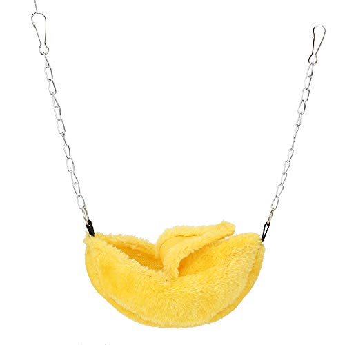 NUMNBE Warmes Plüsch Bananenförmiges Haustiernest für Hamster Hängematte Bett Geeignet für Kleintiere von NUMNBE