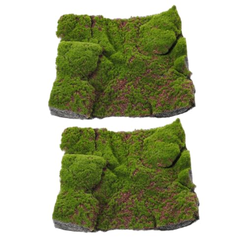 NUOBESTY 2 Stück Simulation Moos Rasen Teppich aus synthetischem Moos gefälscht Gras Dekorativ Moosteppich künstliches moos Kunstrasen Moosmatte Perlenbaumwolle Green von NUOBESTY