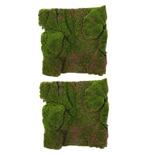 NUOBESTY 2 Stück Simulation Moos Rasen künstliches moos Dekorativ Kunstrasen Gras Teppich aus synthetischem Moos gefälscht Moosteppich Moosmatte Tuften Green von NUOBESTY
