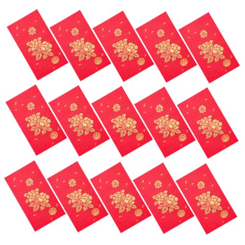 NUOBESTY Elegantes Festival-Design 25 Rote Umschläge für Hochzeitsgeldumschläge und Glücksgeldhalter von NUOBESTY