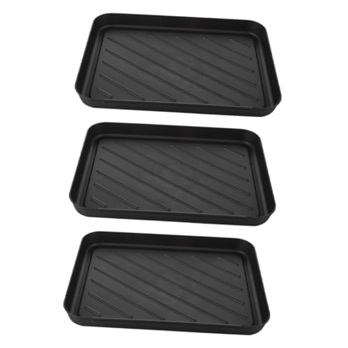 NUOBESTY 3 Stück Teiliges Multifunktionales Kunststoffschuhablage Tray Wasserdichtes Schuhmatte Robuste Aufbewahrungsschale für Haustiere und Pflanzen für Eingangsbereich und Kofferraum von NUOBESTY
