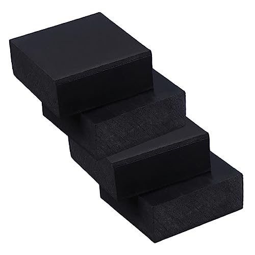 NUOBESTY Trainingsgeräte-Pads 4 Stück 50 X 50 X 30 Mm Dicke Schwarze Gummipads Schalldämmung für Das Home Studio von NUOBESTY