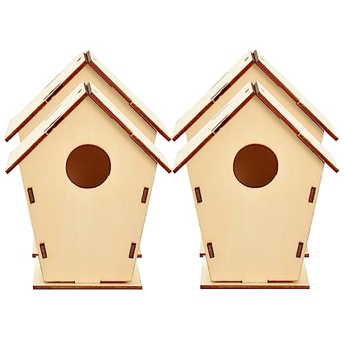 NUOBESTY 4stücke DIY Weihnachtsbaum Dekoration Teiliges Holzanhänger Zum Bemalen Bastelset Für Kreative Und Für Weihnachten Und Festliche Anlässe Für Familie Und Freunde von NUOBESTY