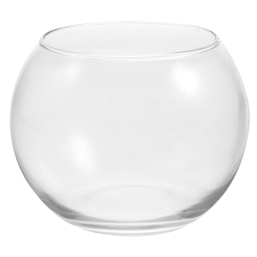 NUOBESTY Fischbecken Aus Glas Fishbowl-gläser Langlebige Schale Bonbonschale Aus Glas Minitöpfe Für Pflanzen Kerzengläser Aus Glas Runde Glasschale Obstglas Runde Schüssel Büro Schreibtisch von NUOBESTY