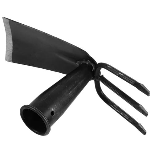 NUOBESTY Hand-gartenwerkzeuge, Ersatz-handhacke Und Grubber, Rechen, Handfräse Aus Karbonstahl, Handbagger-Pick, Doppelkopf-gartenhacken, Jätwerkzeuge Für Lockeren Boden, 7,5 cm von NUOBESTY