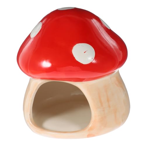 NUOBESTY Keramik Hamster Versteck Lebensraum Hamster Zubehör Hamster Pilz Versteck Versteck Mini Hamster Kleine Hamster Tiere Pilz Hamster Käfig Hamster Verstecke von NUOBESTY