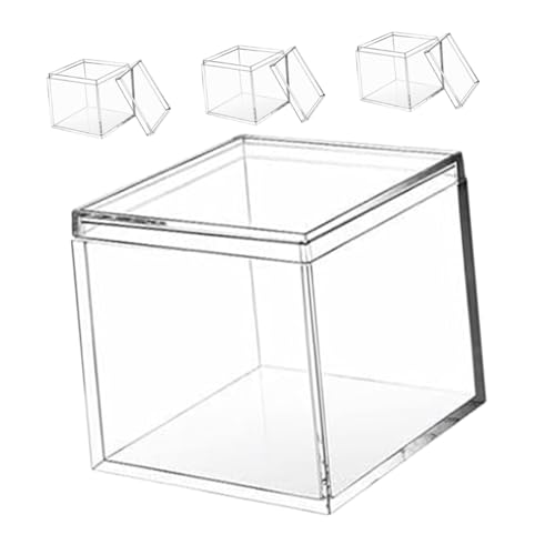 NUOBESTY Quadratisches Schmuckschatullen-Set Aus Kunststoff 4er-Pack Süßigkeitenbehälter Mini-aufbewahrungsboxen Für Zuhause Küche Und Party-Dekorationen von NUOBESTY