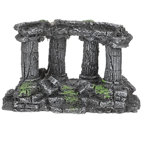 NUOBESTY Römische Säule Aus Kunstharz Für Aquarien Aquariumdekor Aquariumlandschaftsdekor Aquariumzubehör Naturgetreues Aussehen Für Aquarium von NUOBESTY
