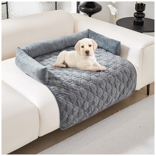 NUODWELL Hundebettbezug, Haustier-Couchbezüge für Sofa mit Rutschfester Unterseite, Hundesofa Bettmatte Sofaschoner für mittelgroße große Hunde, Katzen (Dunkelgrau, 75 * 75 cm) von NUODWELL
