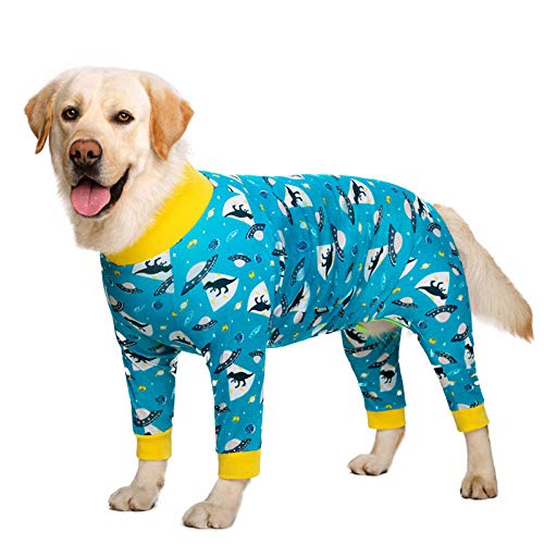 Big Dog Dünne Kleidung All-Inclusive Vierbeiner Bodysuit Home Pyjama Weibliche Hundepflege Bauch Entwöhnung Sterilisation Haustier Kleidung-B_26 von NUOYIYI