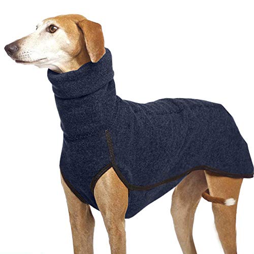 Dog's Fleeve Coat Jacket Winter Warm halten Vierbeinige Haustierkleidung mit Langer Kapuze für kleine mittelgroße Hunde-Blau_S. von NUOYIYI
