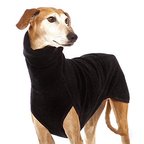 Dog's Fleeve Coat Jacket Winter Warm halten Vierbeinige Haustierkleidung mit Langer Kapuze für kleine mittelgroße Hunde-Schwarz_4XL von NUOYIYI