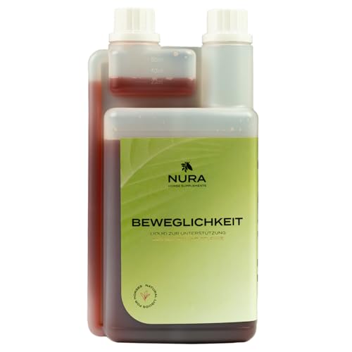 NURA HORSE SUPPLEMENTS Beweglichkeit - Gelenk Liquid für Pferde - Ergänzungsfuttermittel mit Glucosamin & MSM zur Gelenkunterstützung - 1L - Made in Germany von NURA HORSE SUPPLEMENTS