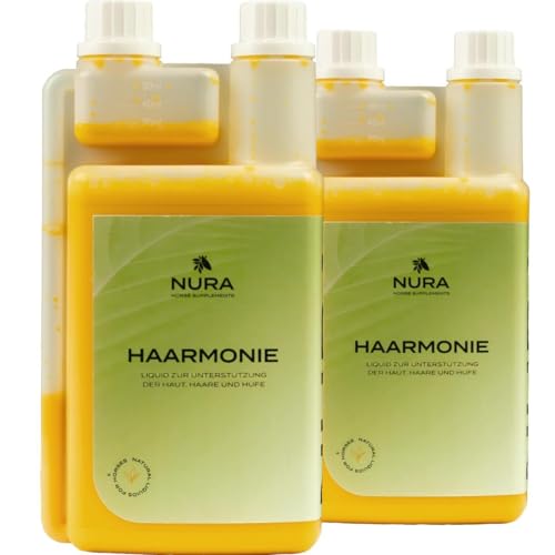 NURA HORSE SUPPLEMENTS - Haut & Fell Liquid Haarmonie 2er Set Ergänzungsfuttermittel im Doppelpack von NURA HORSE SUPPLEMENTS