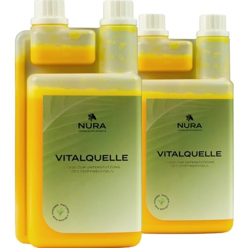 NURA HORSE SUPPLEMENTS - Stoffwechsel Liquid Vitalquelle 2er Set Ergänzungsfuttermittel im Doppelpack von NURA HORSE SUPPLEMENTS