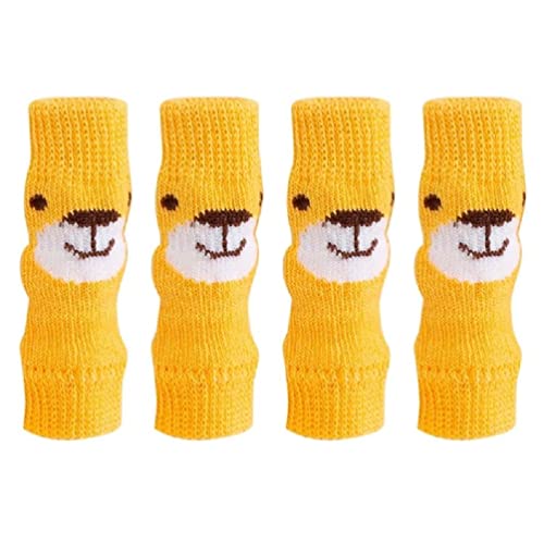 4 Stück Hundesocken Für Kleine Mittlere Hunde Gestrickte Warme Knieschoner Haustier Welpen Knieschoner Für Winter Haustier Hund Knieschoner Socken Um Lecken Kratzen Zu Verhindern Für Kleine Mittlere von NURCIX