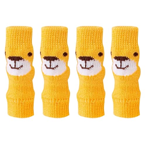 4 Stück Hundesocken Für Kleine Mittlere Hunde Gestrickte Warme Knieschoner Haustier Welpen Knieschoner Für Winter Haustier Hund Knieschoner Socken Um Lecken Kratzen Zu Verhindern Für Kleine Mittlere von NURCIX