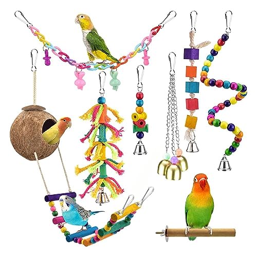 NURCIX Papagei Spielzeug Vogel Käfig Spielzeug Für Papageien Vogel Spielzeug Zubehör Papagei Biss Spielzeug Kauen Vogel Spielzeug Vögel Schaukel Vogel Käfig Spielzeug Set NURCIX Papagei Spielzeug Vogel Käfig Spielzeug Für Papageien Vogel Spielzeug Zubehör Papagei Biss Spielzeug Kauen Vogel Spielzeug Vögel Schaukel Vogel Käfig Spielzeug Set von NURCIX