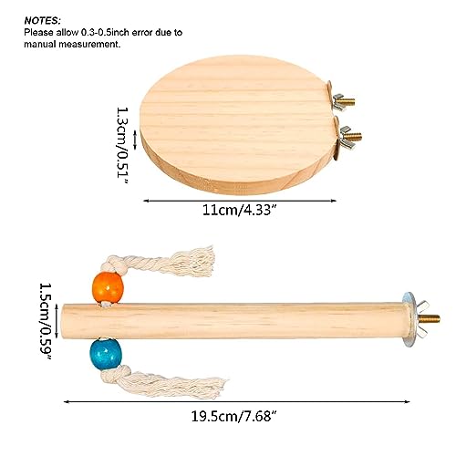 Pack Vogelspielzeug Naturholz Sitzstange Papageien Stehplattform Ständer Set Käfig Kuscheln Kauspielzeug Aus Holz Für Haustiervögel Papageien Sitzstangenständer Stehplattform von NURCIX