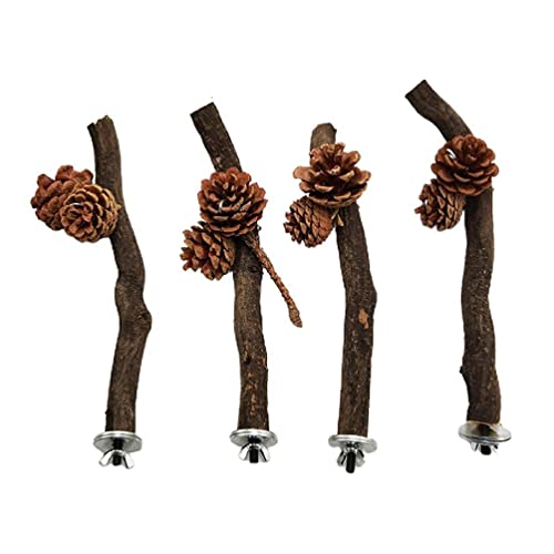 Vogel-Sitzstange aus Naturholz, Schleifkralle, Baum, Rebe, Tannenzapfen, Kauspielzeug für Nymphensittiche, Sittiche, Wellensittiche, Papageien, Sitzstange, Spielzeug für kleine Vögel, Naturholz Vogel-Sitzstange aus Naturholz, Schleifkralle, Baum, Rebe, Tannenzapfen, Kauspielzeug für Nymphensittiche, Sittiche, Wellensittiche, Papageien, Sitzstange, Spielzeug für kleine Vögel, Naturholz von NURCIX