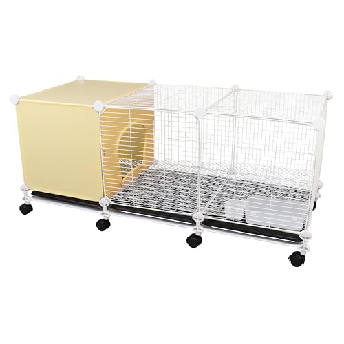 Hühnerstall aus Metall mit Belüftungsdesign – Brutkasten für den Außenbereich mit herausnehmbarer Ablage für Küken, Kaninchen, Wachteln und Geflügel (L x B x H): 104,1 x 45,7 x 45 cm von NUROMY
