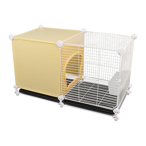 Hühnerstall aus Metall mit Belüftungsdesign – Brutkasten für den Außenbereich mit herausnehmbarer Ablage für Küken, Kaninchen, Wachteln und Geflügel (S:70,4 cm L 35,8 cm B x 39,9 cm H) von NUROMY