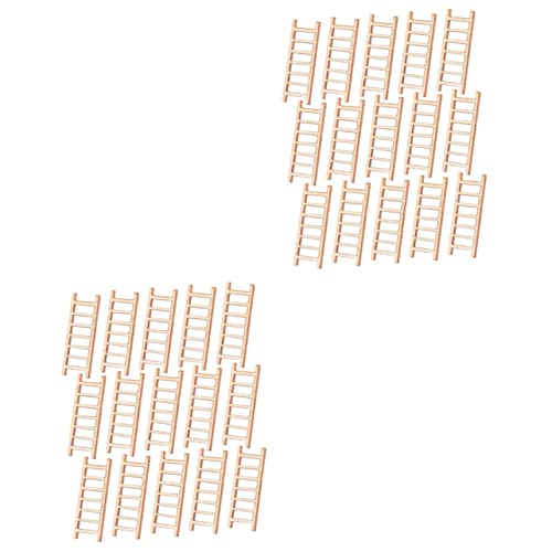 NUSITOU 30 STK Kleine Treppenverzierungen Topfverzierung Spielzeugleiter Mini Miniatur-Ornamente Für Den Garten Mini- Holzspielzeug Feengarten Leitern Mikro Xuanfeng Papagei Hölzern von NUSITOU