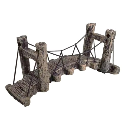 NUZAMAS Künstliche Brücke aus Kunstharz, Miniatur-Ornament für Aquarien, Landschaftsdekor, Zugbrücken-Dekoration für Aquarien, Landschaftsgestaltung für Aquarien NUZAMAS Künstliche Brücke aus Kunstharz, Miniatur-Ornament für Aquarien, Landschaftsdekor, Zugbrücken-Dekoration für Aquarien, Landschaftsgestaltung für Aquarien von NUZAMAS