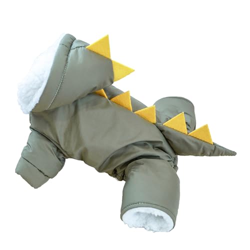 Dinosaurier-Hundekostüm, Kapuzenpullover, Hunde-Overall, Mantel mit Kapuze, Winterkleidung, Overall, Kostüm, Winter von NVOQILIN