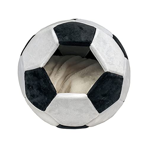 NVOQILIN Höhlenbettzelt in Fußballform, für den Innenbereich, klein bis groß, maschinenwaschbar, weicher Kissenboden von NVOQILIN
