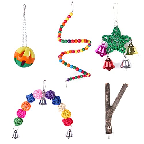 NVOQILIN Papageienspielzeug, Papageienschaukel, bunte Leiter, Vogelspielzeug, kleine Vögel, Sittiche, Vogelkäfig, hängende Sitzstange, Vogelzubehör NVOQILIN Papageienspielzeug, Papageienschaukel, bunte Leiter, Vogelspielzeug, kleine Vögel, Sittiche, Vogelkäfig, hängende Sitzstange, Vogelzubehör von NVOQILIN
