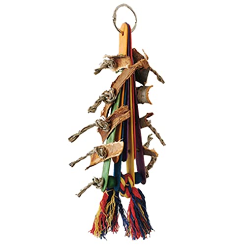 NVOQILIN Vogel-Kauspielzeug, Papageienkäfig, Spielzeug, Holzstab, Rattan-Ball, Maiskolben, buntes Unterhaltungsspielzeug für kleine Papageien NVOQILIN Vogel-Kauspielzeug, Papageienkäfig, Spielzeug, Holzstab, Rattan-Ball, Maiskolben, buntes Unterhaltungsspielzeug für kleine Papageien von NVOQILIN