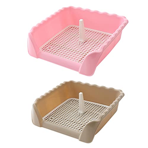 2 x Trainings-Toilettentablett for Haustiere, abnehmbare Netzgitter, Pinkel-Pad-Halter, Streu-Bettkasten, Töpfchen-Trainer, Hunde-Toilette for Haustierbedarf, Welpen, Rosa, mittelgroß, kaffeefarben, k 2 x Trainings-Toilettentablett for Haustiere, abnehmbare Netzgitter, Pinkel-Pad-Halter, Streu-Bettkasten, Töpfchen-Trainer, Hunde-Toilette for Haustierbedarf, Welpen, Rosa, mittelgroß, kaffeefarben, k von NYCBZ