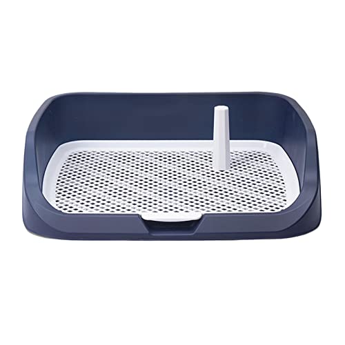 Hundetoilette, Welpentöpfchen, Haustier-PIPI-Toilette, leicht zu vergitterndes Urinal for drinnen und draußen, for Katzen-Eck-Waschbecken, dunkelblau Hundetoilette, Welpentöpfchen, Haustier-PIPI-Toilette, leicht zu vergitterndes Urinal for drinnen und draußen, for Katzen-Eck-Waschbecken, dunkelblau von NYCBZ