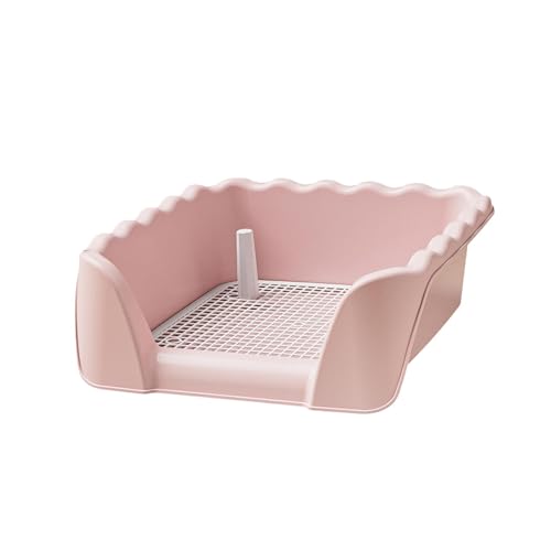 Hundetoilette, abnehmbare Haustiertoilette, Trainings-Töpfchen-Tablett, abnehmbar, for kleine Tiere, Kaninchen, Hase, draußen und drinnen, Rosa Hundetoilette, abnehmbare Haustiertoilette, Trainings-Töpfchen-Tablett, abnehmbar, for kleine Tiere, Kaninchen, Hase, draußen und drinnen, Rosa von NYCBZ