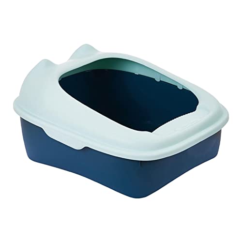 Katzentoilette, Oben offen, Haustiertoilette, leicht zu reinigen, tragbares Katzentöpfchen, Toilette, Reisetoilette for kleine Tiere, Kätzchen, Blau Katzentoilette, Oben offen, Haustiertoilette, leicht zu reinigen, tragbares Katzentöpfchen, Toilette, Reisetoilette for kleine Tiere, Kätzchen, Blau von NYCBZ